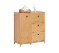 SoBuy BZR97 armadio lavanderia con cassettiera pieghevole cesto portabiancheria armadio da bagno armadio da bagno mobili da bagno cassettiera da bagno