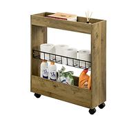 SoBuy Carrellino Salvaspazio Carrello Cucina Organizzatore Bagno Mobiletto Bagno Salvaspazio (BZR46-N)