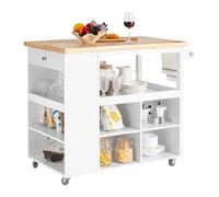 SoBuy Carrello Cucina Credenza da Cucina con 3 ripiani 108x60x90cm FKW97-WN