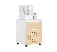 SoBuy Carrello da ufficio Armadi archivio traslabili Tavolino 45x45x59cm ASK06-WN
