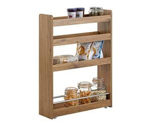 SoBuy Carrello Slim per Cucina e Bagno, 18,5cm & 4 ripiani, 60x81x18,5cm