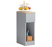 SoBuy Comodino con cassetto stretto Tavolino divano Tavolino comodino Grigio 20x35x60 cm FBT111-HG