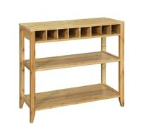 SoBuy Consolle Credenza in BambÃ¹ 90x35x80cm FSB14-N