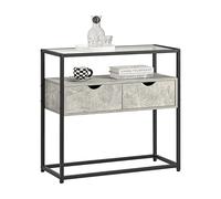 SoBuy Consolle Ingresso Tavolo Bar con cassetti Consolle Credenza Tavolino divano Tavolo decorativo grigio chiaro 81x35x78cm FSB54-HG