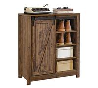 SoBuy Credenza con anta scorrevole, Scarpiera con porta fienile, Mobile da ingresso, Armadio multifunzionale, FSB59-N