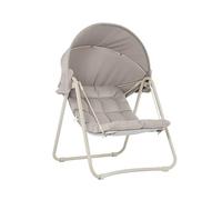 Sobuy Dondolo da Giardino Poltrona Relax Sedia a Dondolo Altalena Divanetto da Esterno Amaca da Giardino Poltrona Sospesa Beige 108x126x163 cm OGS62-MI