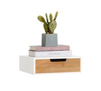 SoBuy FRG179-WN scatola per capsule di caffè Porta capsule in MDF e bambù per dispenser per capsule con supporto per monitor per capsule con cassetto