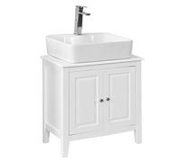SoBuy® FRG202-W Base armadietto a due ante, Armadietto sotto lavabo, bianco,