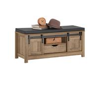 SoBuy FSR118 Panca per scarpe con porta scorrevole con scarpiera per riporre l'armadio Panca per plancia Panca per letto Panca per scarpe