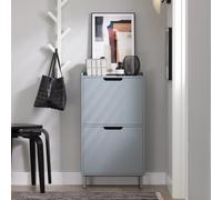 SoBuy FSR151 Scarpiera con 2 patta Scarpiera stretta con 4 superfici per ripiani Cassettiera per scarpe Scaffale per scarpe