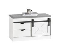 Panca con scarpiera stretta portaoggetti con ante scorrevoli Panca da pavimento per corridoio bianco