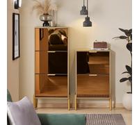 SoBuy FSR181-HG scarpiera a 3 patta scarpiera scarpiera stretta con 6 superfici di ripiani cassettiera per scarpe