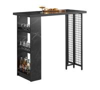 SoBuy FWT100-SCH Tavolo da bar tavolo da pranzo tavolo da balcone tavolo da cucina Tavolo da bistrot bancone bar Tavolo da balcone tavolino Nero
