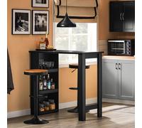 SoBuy FWT17-II Tavolo da bar da cucina con 3 ripiani Tavolo da appoggio alto per cucina, soggiorno o ufficio 112x106x57 cm