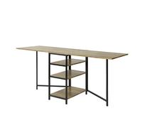 SoBuy FWT62-N tavolo da pranzo pieghevole con 3 ripiani tavolo pieghevole tavolo da cucina tavolo in Kaki scuro