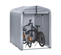 Sobuy Garage Auto per Esterno Tenda per Bicicletta Box Moto Impermeabile Tendone per Auto Moto e Attrezzi Capanno da Giardino e Ripostiglio da Esterno Argento 120x176x163 cm KLS11-K