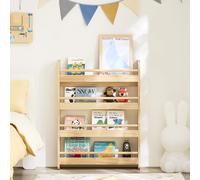 SoBuy KMB08-K-N Libreria Scaffale portaoggetti per bambini con 4 ripiani per libri Mobili per la cameretta dei BAMBINI Natura 60x80x12 cm
