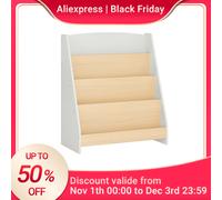 SoBuy KMB106-HG Scaffale per bambini Scaffale per bambini Supporto per giornali con 4 ripiani Scaffale per bambini Scaffale per libri