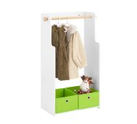 SoBuy KMB109-W armadio per bambini con 2 ganci, armadio da boxe e ripiano per la cameretta dei BAMBINI 60x110x35 cm