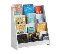 SoBuy Libreria Montessoriana per Bambini Scaffale Portagiochi Libreria da Terra Portariviste con 4 scomparti Porta Giochi Bambini Contenitori Grigio 80x30x88 cm KMB32-HG