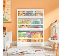 SoBuy KMB45-W Scaffale per bambini Scaffale per bambini Scaffale a 3 ripiani per libri e decorazioni