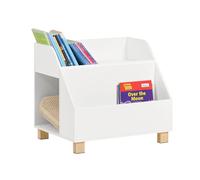 SoBuy KMB54-W libreria per bambini a 3 scomparti ripiano portaoggetti per bambini gamba in legno massello