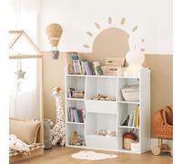 SoBuy KMB55-W Scaffale per bambini con 8 scomparti aperti Scaffale per giocattoli Scaffale per giocattoli