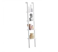 SoBuy® Libreria,mensola Scala,mensola angolare,scaffale componibile, FRG15-W(Bianco/4 ripiani),I