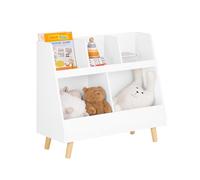 SoBuy Libreria montessoriana per bambini Scaffale portagiochi Portariviste L63*P30*A70 cm KMB19-W