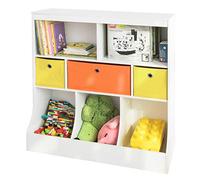 SoBuy Libreria montessoriana per Bambini Scaffale portagiochi Portariviste L92*P40*A93 cm KMB26-W
