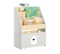 SoBuy Libreria per bambini con cassetto Scaffale per giocattoli Organizzatore di giocattoli Grigio 51x28x70cm KMB104-HG