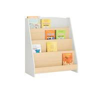 SoBuy Libreria per Bambini Scaffale a Scala Scaffale Portaoggetti Libreria a Scala Grigio-Naturale 61x30x71cm KMB106-HG