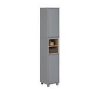 SoBuy Mobile a colonna bagno salvaspazio Mobile alto con 2 ante Mobile bagno stretto Grigio 30x30x170cm BZR147-DG