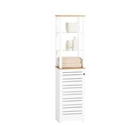 SoBuy Mobile Bagno Alto e Stretto Salvaspazio con Ripiani Aperti
