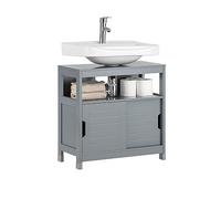 SoBuy Mobile Bagno Sottolavabo Salvaspazio con 2 Ante Scorrevoli