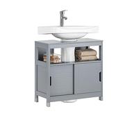 SoBuy Mobile Bagno Sottolavabo Salvaspazio con 2 Ante Scorrevoli
