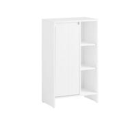 SoBuy Mobile Lavanderia Bagno con 3 Ripiani Bianco