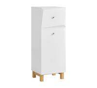 SoBuy Mobile Lavanderia con Cesto Portabiancheria, Bianco