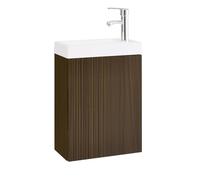 SoBuy Mobile Sottolavabo per Bagno Salvaspazio Sospeso | 40x22x56cm Mobiletto Bagno Sottolavabo Design Moderno Marrone, BZR196-BR