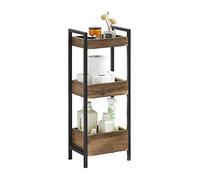 SoBuy Mobiletto Bagno Stretto Salvaspazio con 3 Ripiani 28x20x74cm