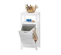 SoBuy Mobiletto da Bagno con Cesto per la Biancheria Salvaspazio