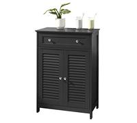 SoBuy Mobiletto da Bagno - Mobile Versatile con Cassetto, Resistente all’Umidità - Armadietto Salvaspazio per Bagno, Corridoio, Cucina in Legno, Grigio, 60x87x35cm, FRG238-DG