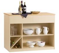 SoBuy - Moderna Isola Cucina Credenza Cucina In Legno Tavolo Da Cucina Ad Isola 120x60x90cm Knl04-mi Sobuy