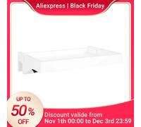 SoBuy Mensola da Letto Clip-On con Passacavi - Comodino in Bambù per Libri, Telefono & Occhiali, 36x25x9cm, Naturale NKD01-N