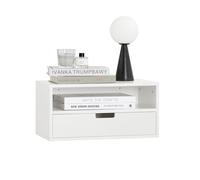 SoBuy NKD03-W comodino sospeso comodino galleggiante vassoio da comodino appeso mensola notturna porta cellulare hover rack BIANCO