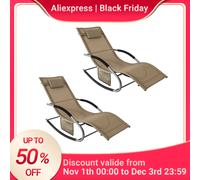 SoBuy OGS28x2 Lettino prendisole 2 set lettino altalena altalena con borsa e cuscino lettino altalena sedia a sdraio per giardini, cortili