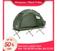 SoBuy OGS32-II Tenda da campeggio tenda singola con gancio per lampada e borse per riporre le scarpe tenda 3in1 pratica per 1 persona