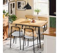 SoBuy OGT52-N set tavolo da pranzo per gruppo da pranzo tavolo da bar 5 pezzi con 4 sedie, comode coperture in schiuma