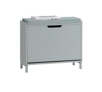 SoBuy Panca Scarpiera da Ingresso - Scarpiera Salvaspazio Slim in Legno, Panca Contenitore con 1 ribalte 2 ripiani, 113kg di Carico, Grigio L60xP24xA52 cm FSR151-K-HG