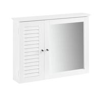 SoBuy Pensile Bagno Sospeso con Specchio Design 2 in 1 65x15x49cm
